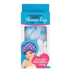 NEW Turbie Twist Reversible Microfiber Lined Shower Cap